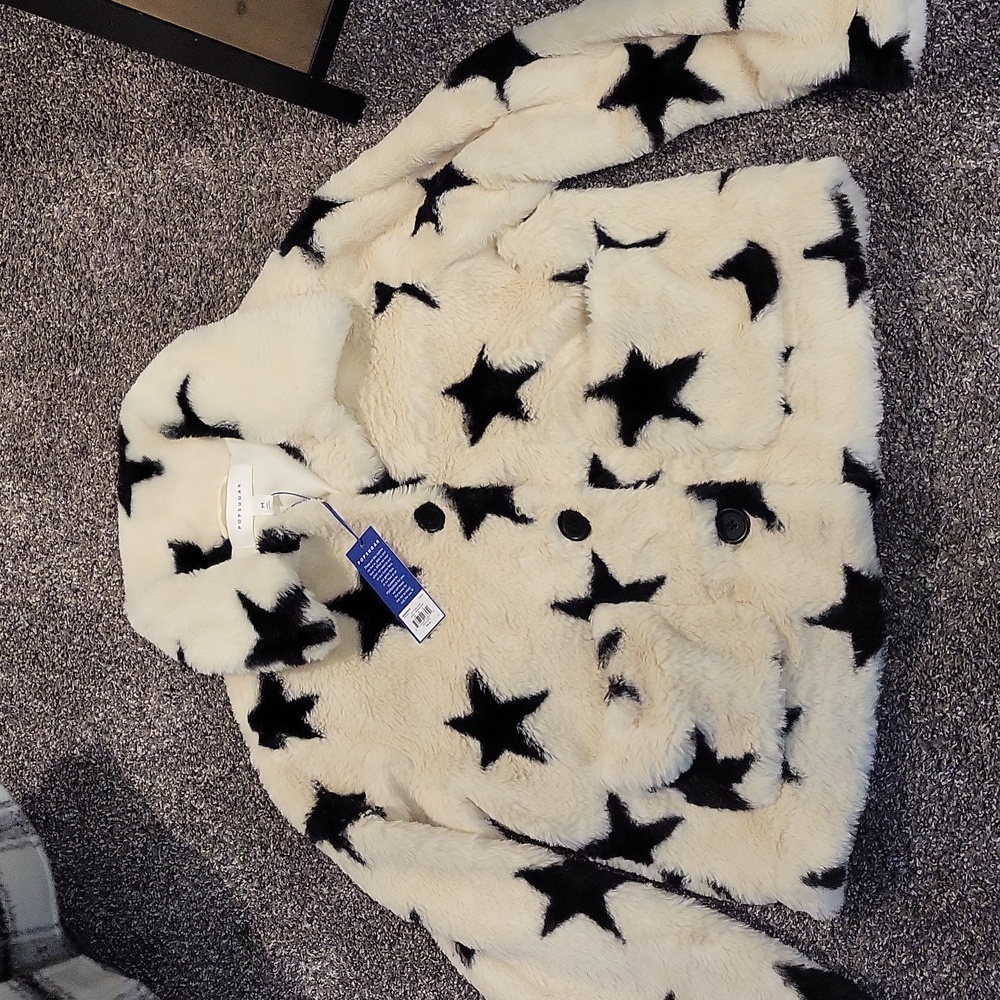 POP SUGAR faux fur coat